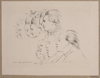 10 Portraits: Enevold Brandt, Johann Friedrich Struensee, Caroline Mathilde, Julieane Marie, Arveprins Frederik, Christian VII, Marie Jeanne Clemens, J. F. Clemens, Jens Juel and Nicolai Abildgaard
