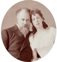 Konstantin Makovsky, Russian Artist, with His Wife