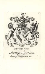Coat of Arms and Crest of Scroop Egerton