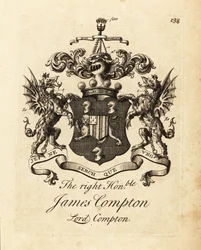 Coat of arms of the Right Honourable James Compton, Lord Compton, 5th Earl of Northampton