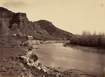 Plate 35. Echo City, Looking Up Weber River, 1869
