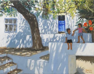 Blue door, Mykonos, Greece, 2024