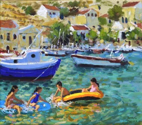 Fun in Dinghies, Symi, Greece