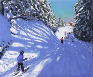 Skiing, Samoens, Grand Massif, France, 2021