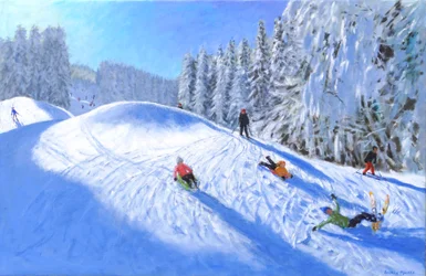 Skiing in Morzine, France, 2023