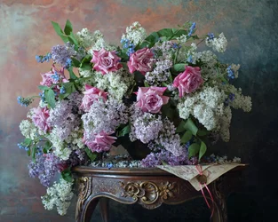 Elegant Roses Lilac