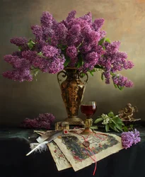 Romantic Lilac Still Life
