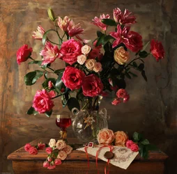 Romantic Rose Still Life