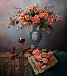 Romantic Roses and Violin