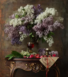 Vintage Lilac Still Life