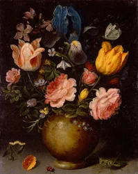 Floral Study with Insects
