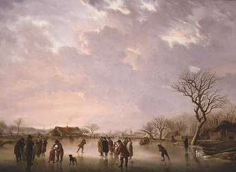 Winter Scene with Skaters