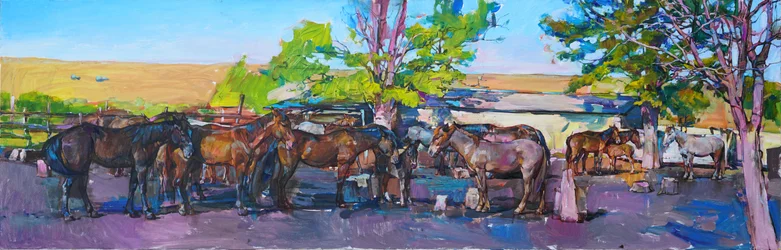 Horses At The Stable