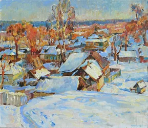 Sunny Winter Village