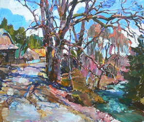 Vibrant Rural River Scene