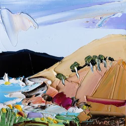 Vibrant Hillside Coast
