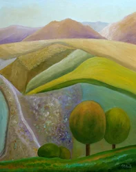 Abstract Countryside Hills