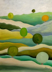 Abstract Green Landscape