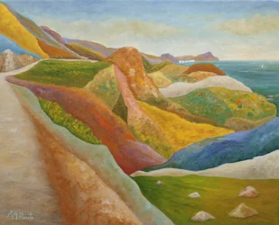Colorful Coastal Landscape