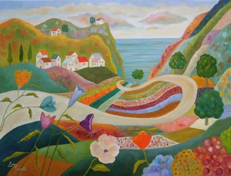 Colorful Coastal Village