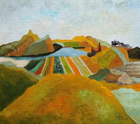 Colorful Countryside Fields