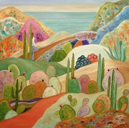 Colorful Desert Yoga View