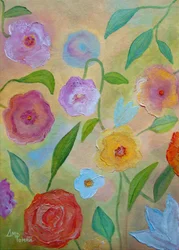 Colorful Painted Blooms