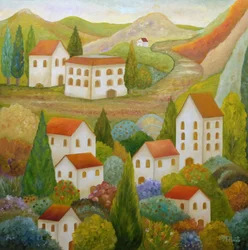 Colorful Tuscan Village
