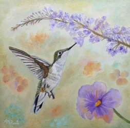 Hummingbird And Lavender
