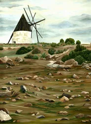 Rustic Windmill Landscape