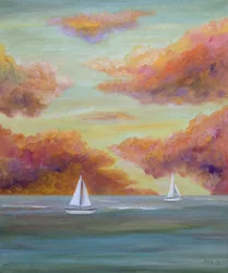 Sailboat Sunset Sky