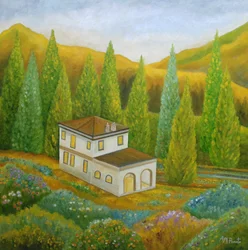 Tuscan Hillside House