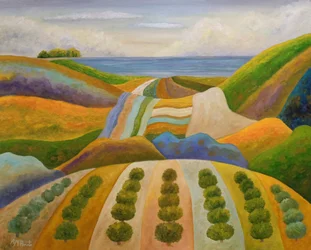 Vibrant Coastal Farmlands
