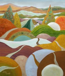 Vibrant Hillside Path