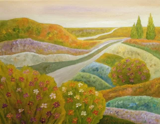 Vibrant Hillside Path
