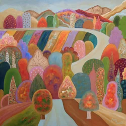 Vibrant Imaginary Landscape