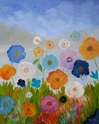 Vibrant Painted Flowers