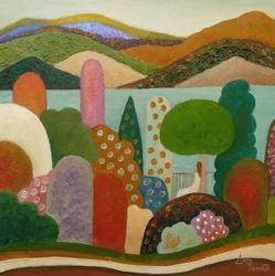 Vibrant Whimsical Landscape