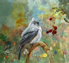 Whimsical Garden Titmouse