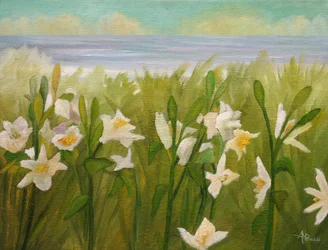 White Flowers Ocean View