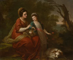 Mrs. Hugh Morgan and Her Daughter