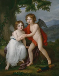 Portrait of the Plymouth siblings as Amor and Psyche, 1795