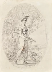 Huntress with Dog