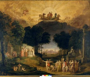 Angelo Monticelli. First curtain (decor) of the Teatro alla Scala in Milan.