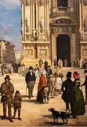 View of Duomo with the Coperto of Figini (detail)