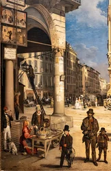 View of Duomo with the Coperto of Figini (detail)