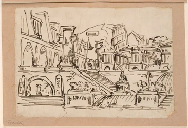 Stage Design, Group of Antique Buildings