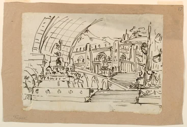 Stage Design, Group of Antique Monuments