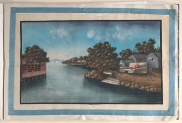 Album Containing Twelve Paintings of Scenes Along a River