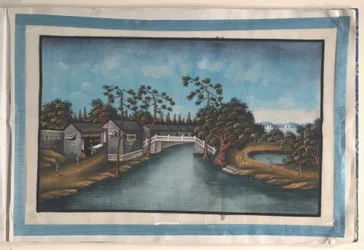 Album Containing Twelve Paintings of Scenes Along a River